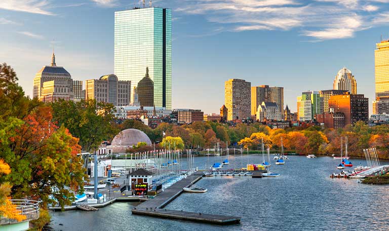 a view of Boston