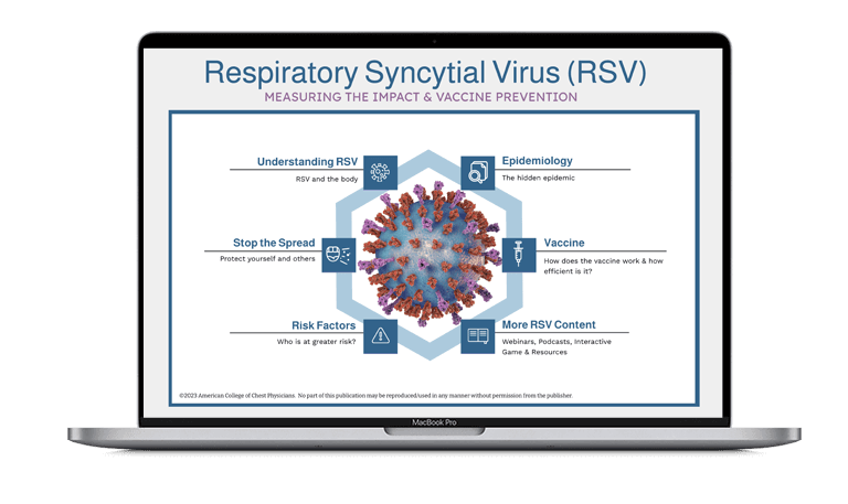 Preview of RSV infographic on a laptop