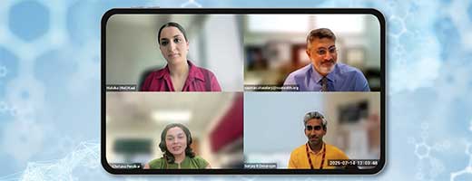 Still of the video with four speakers