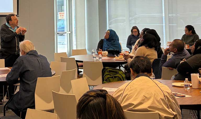 CHEST Board of Advisors member, Jay Peters, MD, FCCP, provides asthma education.