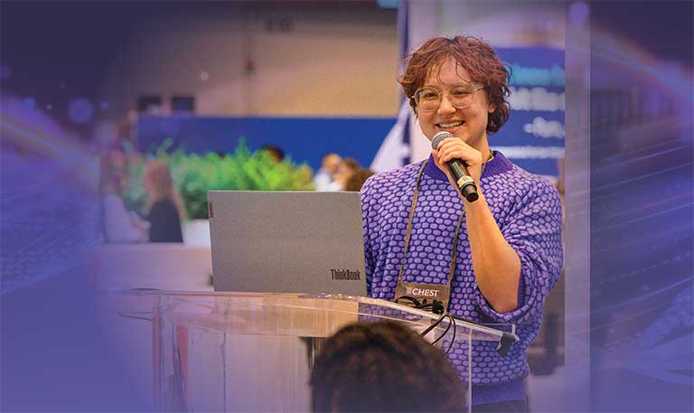 A person at a CHEST Annual Meeting