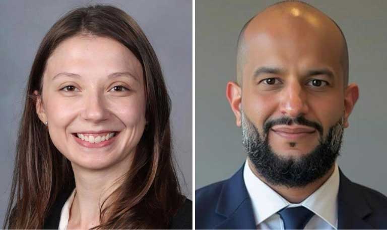 Headshots of Laura Piccolo Serafim, MD; Mohammed Megri, MD, FCCP 