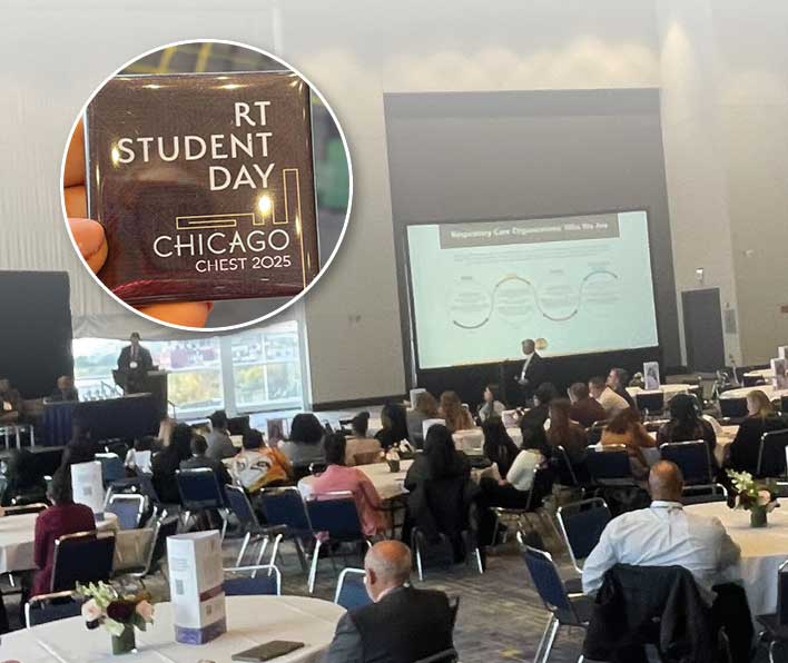 Respiratory therapy students attend sessions