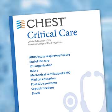 CHEST® Critical Care cover